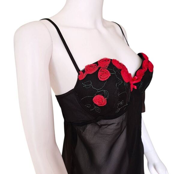 dark coquette rose babydoll cami - Picture 4 of 6